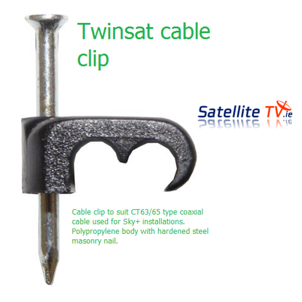 Twinsat Sky+ Cable Clips x 100 Satellite TV ireland